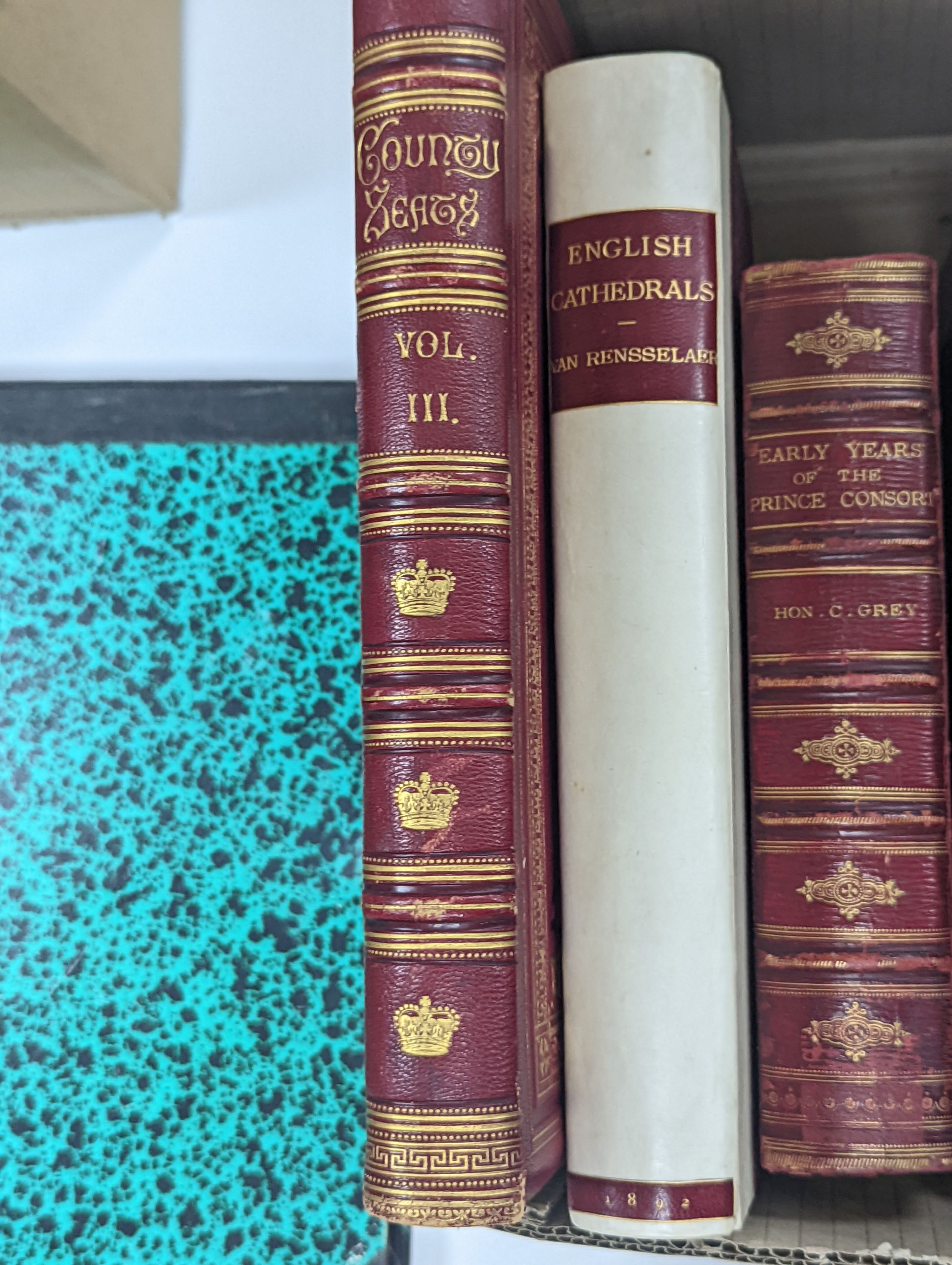 Bindings - Quarto and Octavo Volumes - various leathers and styles, 19th and 20th century (13 in total)